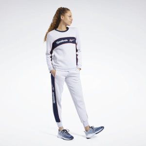 Bluza Damskie Reebok Classic Linear Fleece Crew Głęboka Szare PL 32LFVHE